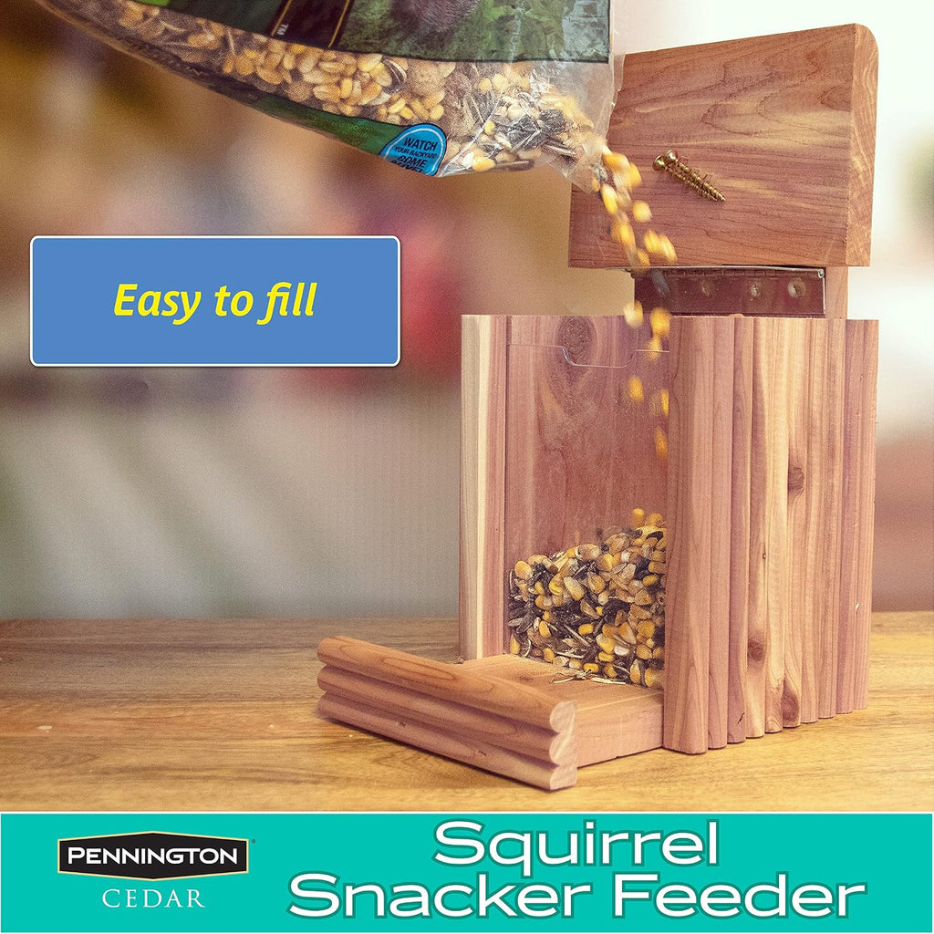 Cedar Squirrel Snacker Feeder, Squirrel Feeder, 2.75 LB