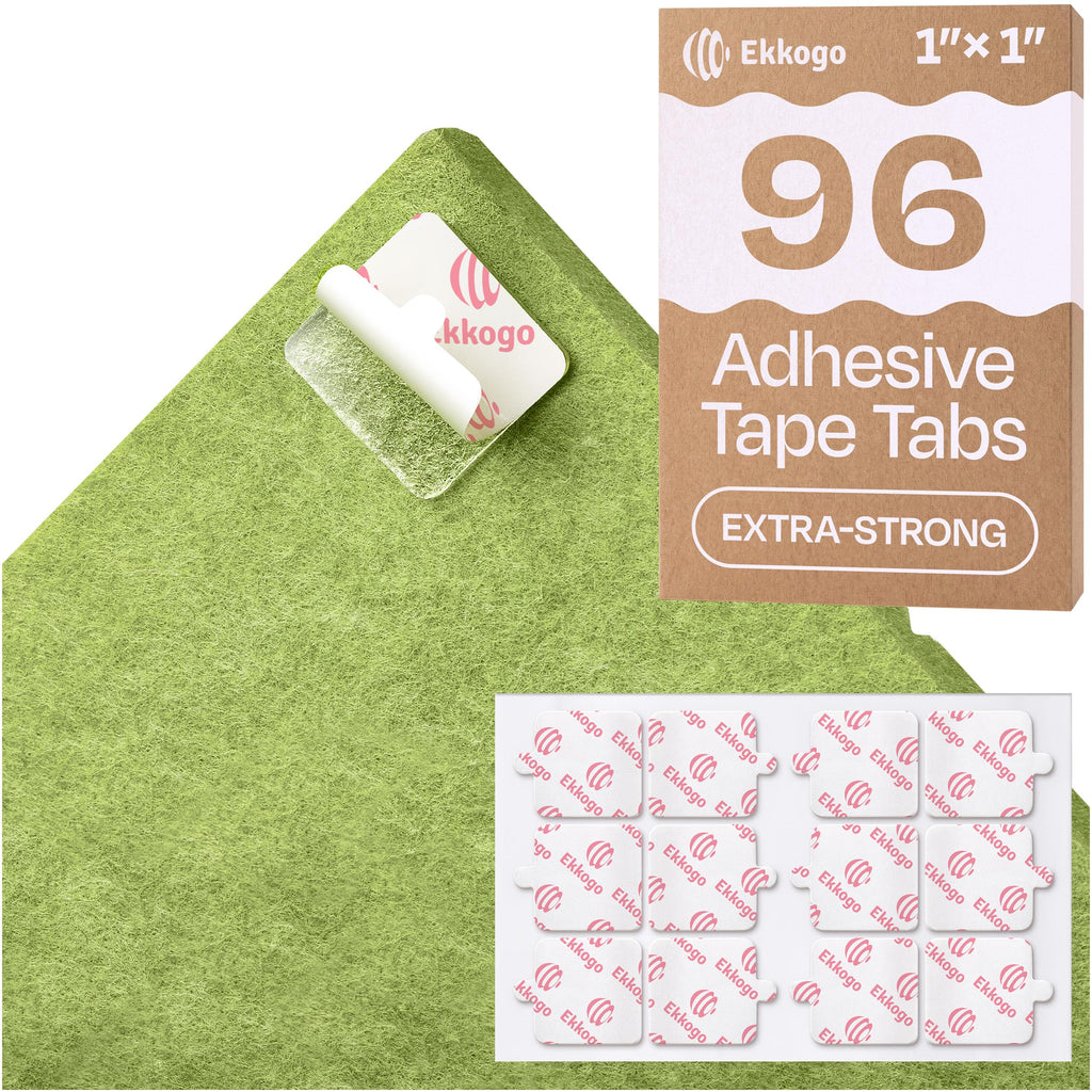 96 Pack Double Sided Mounting Tape Tabs for Acoustic Wall Panels