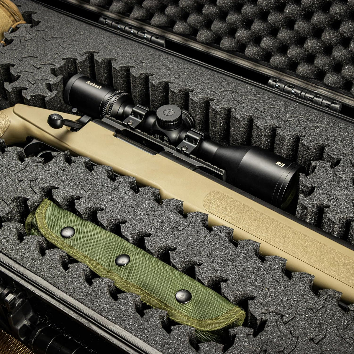 RAGAR 50.5" x 13.5" Reconfigurable & Reusable Protective XP Crosslinked Foam Insert For Hard Rifle Cases (1 Ragar Layer)