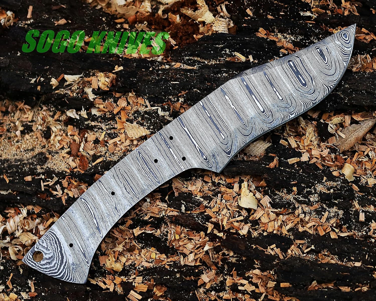 Damascus Knife Making Kit DIY Handmade Knife Kit Includes Knife Blank Knife Steel Blade, Pins, Knife with Sheath