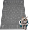 Cat Litter Box Mat, 35" x 24" Large Kitty Litter Trapping Mat Keep Floor Clean, Litter Box Mat Scatter Control