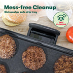10"x18" Electric Griddle Non-Toxic, with Warming Tray, Copper/Black