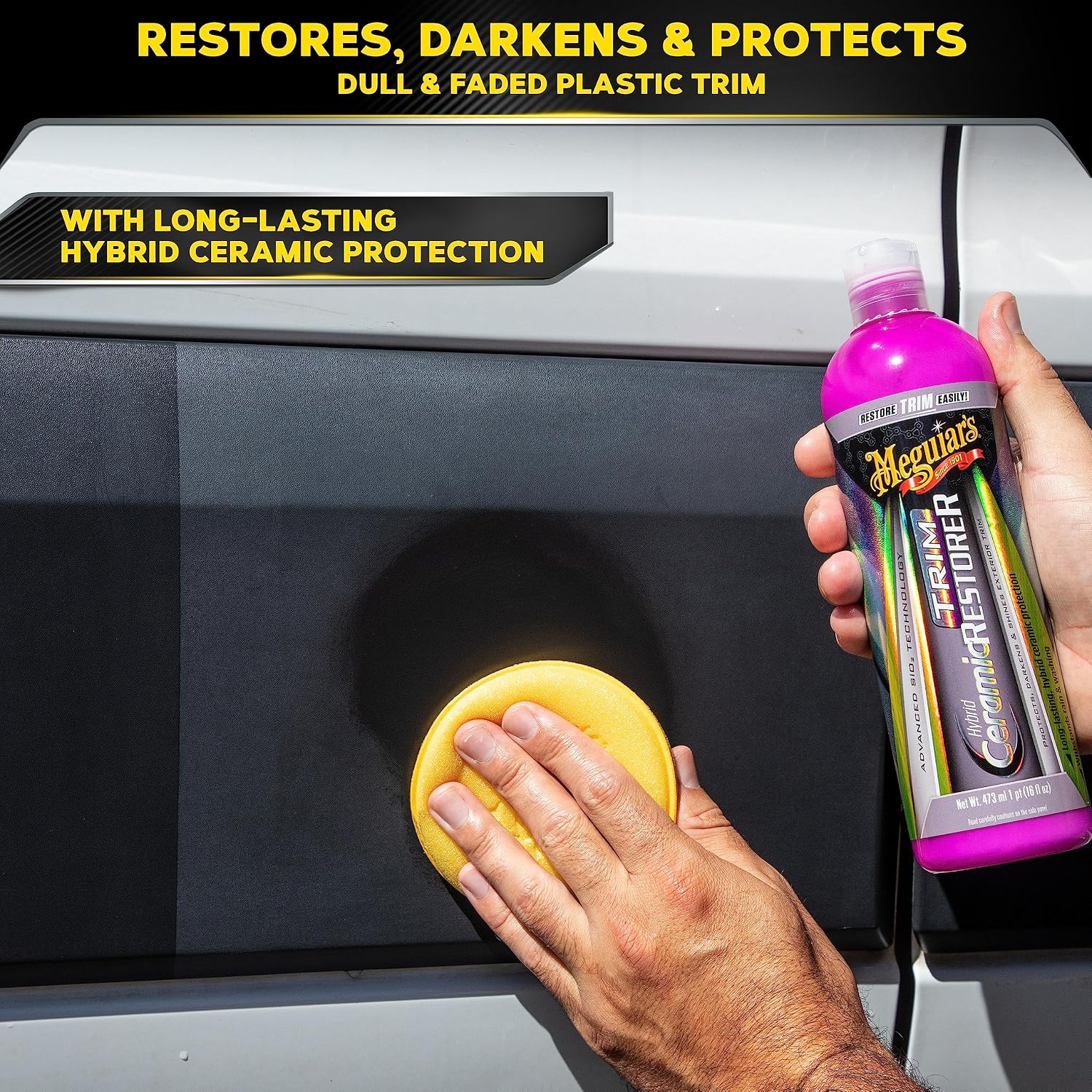 Hybrid Ceramic Trim Restorer, Car Trim Restorer For Diy Drivers And Detailers, Restores & Protects Faded Exterior