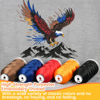 15 Colors Huge Spools Polyester Embroidery Machine Thread