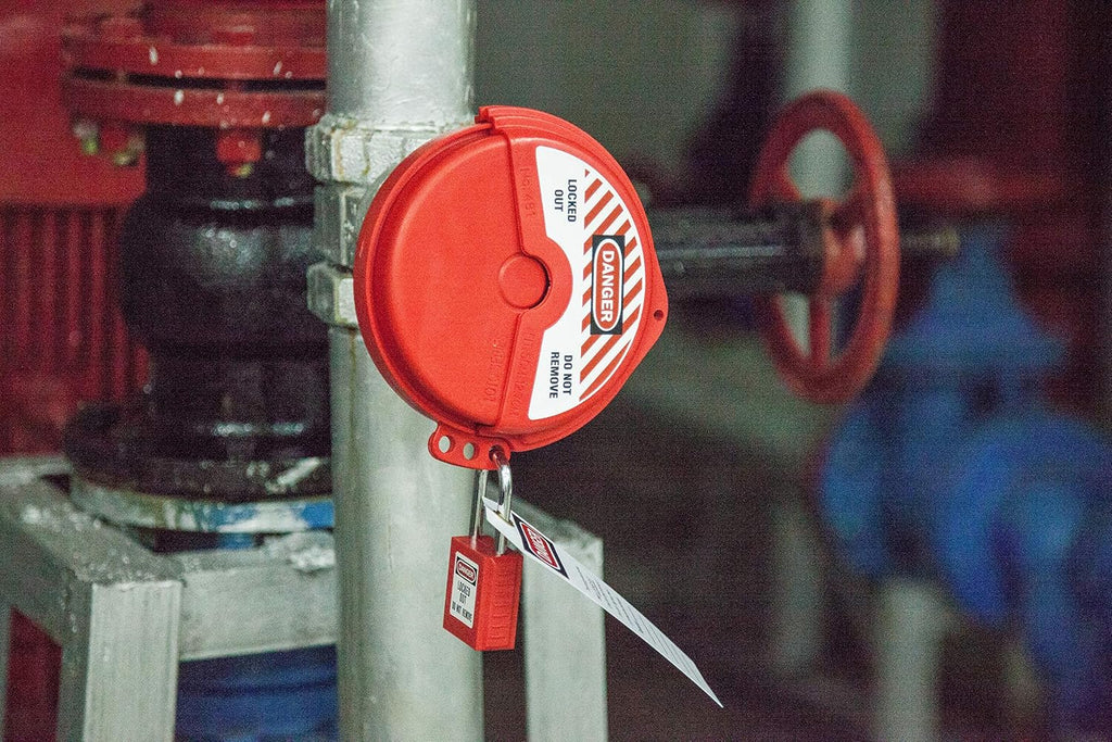TF-480 Rotating Gate Valve Lockout (1''-3'' Valve Handle Diameters, Red, ABS Material)