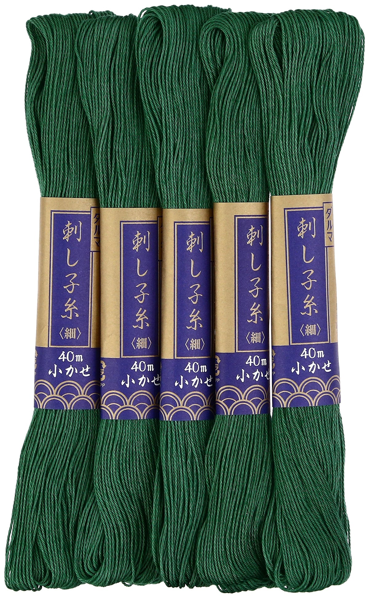 Sashiko Thread 40m 5x1 (Green)