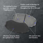 Centric C-Tek Ceramic Replacement Front Disc Brake Pad Set for Select Honda Model Years (103.09140)