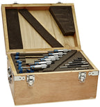 Fowler 52-215-006-1, Outside Micrometer Set with 0–6" Measuring Range & 52-520-199-0, Magnetic Base and Black Dial Indicator Set
