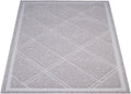 Less-Mess Litter Trapping Cat Litter Box Mat, Soft on Kitty Paws, Waterproof, Scatter Control, 24" x 35", Grey
