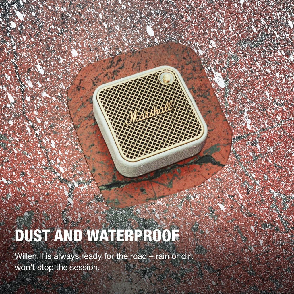 Willen II Portable Bluetooth Speaker - Rugged Waterproof/Dust-Proof Design | Loud Stereo Sound, Deep Bass | Compact