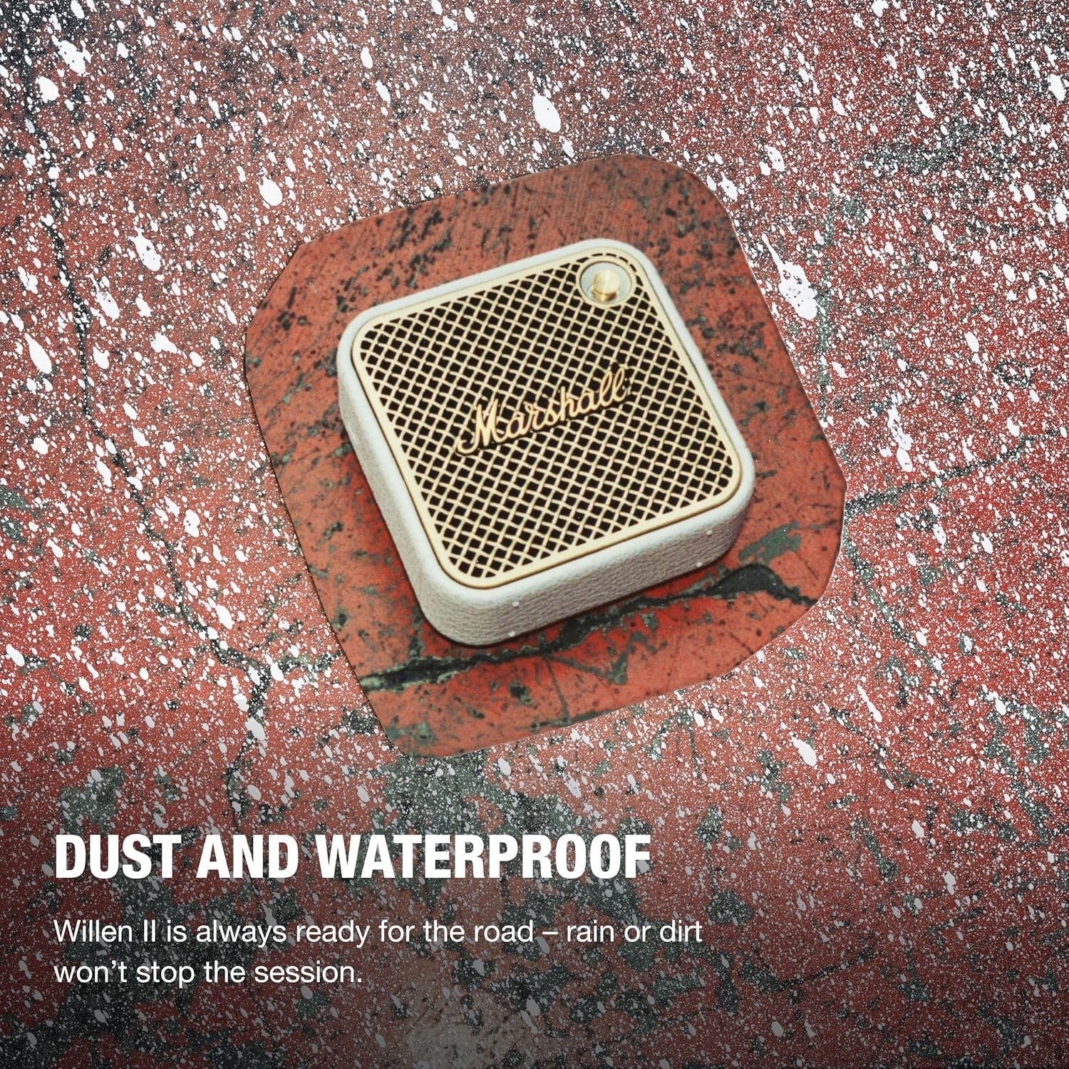 Willen II Portable Bluetooth Speaker - Rugged Waterproof/Dust-Proof Design | Loud Stereo Sound, Deep Bass | Compact