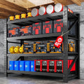 48" W Metal Storage Shelves Heavy Duty, 3000LBS Garage Shelving Units, 4 Tier Tall Metal Shelving, 24" Deep Steel