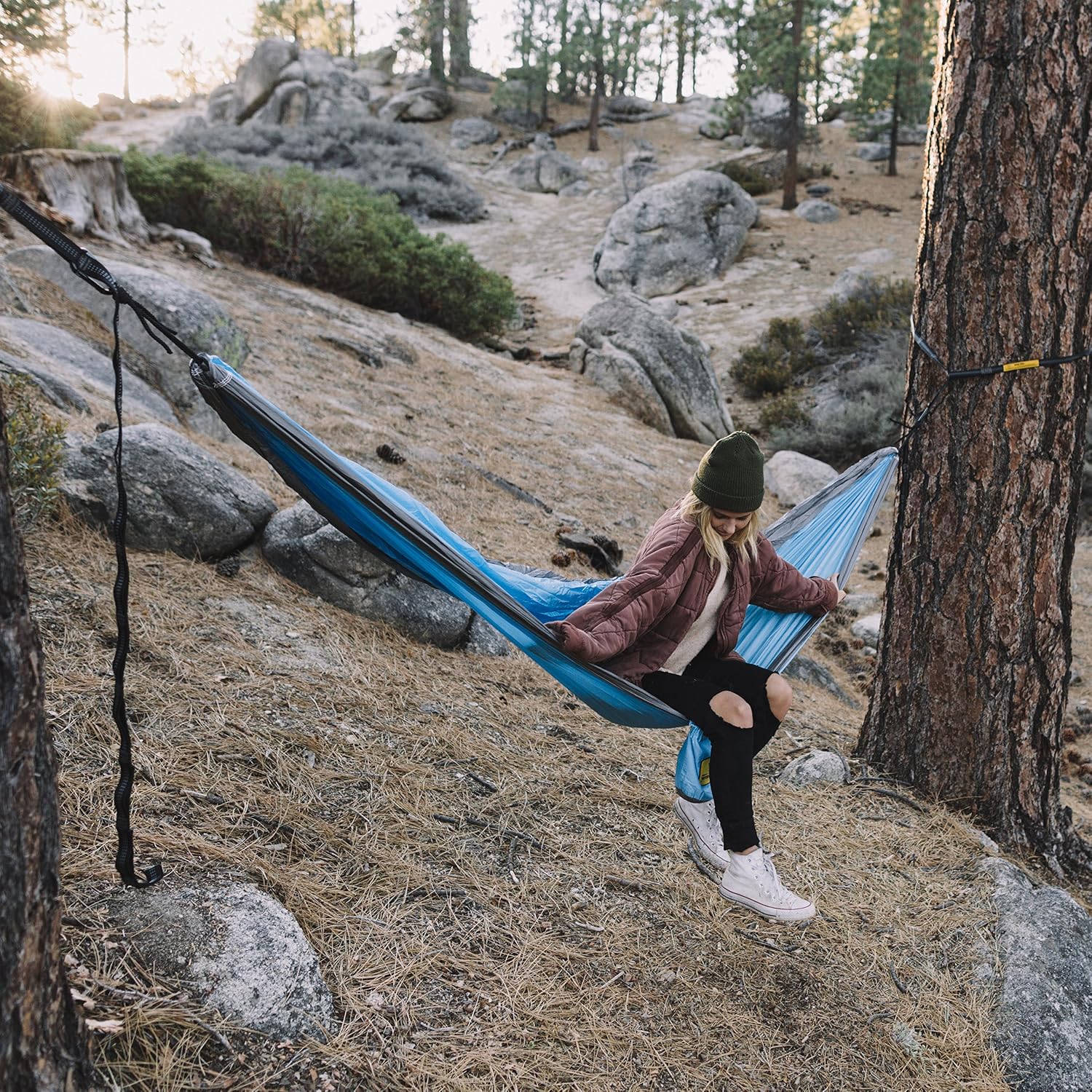 Hammock Straps for Trees – 10ft Heavy-Duty Tree Hanging Kit with Carabiners, 38 Loops & Hooks – Essential Hammock