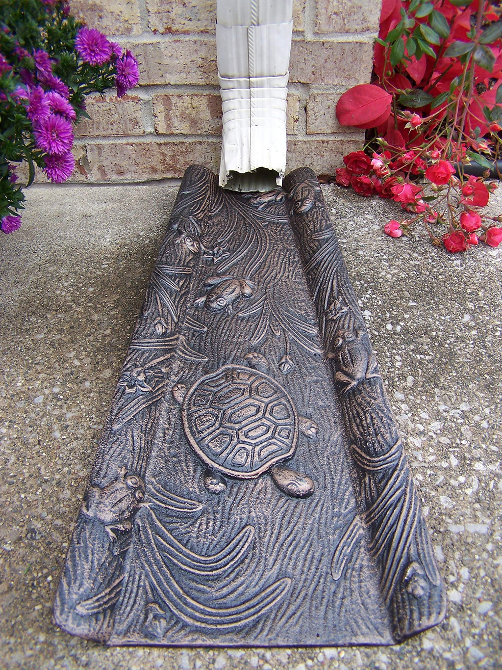 Cast Aluminum Splash Block, Antique Bronze
