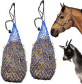 2 pcs Ultra Slow Feed 1.5"x1.5" Holes 40” Hay Net for Horses and livestocks (Royal Blue)