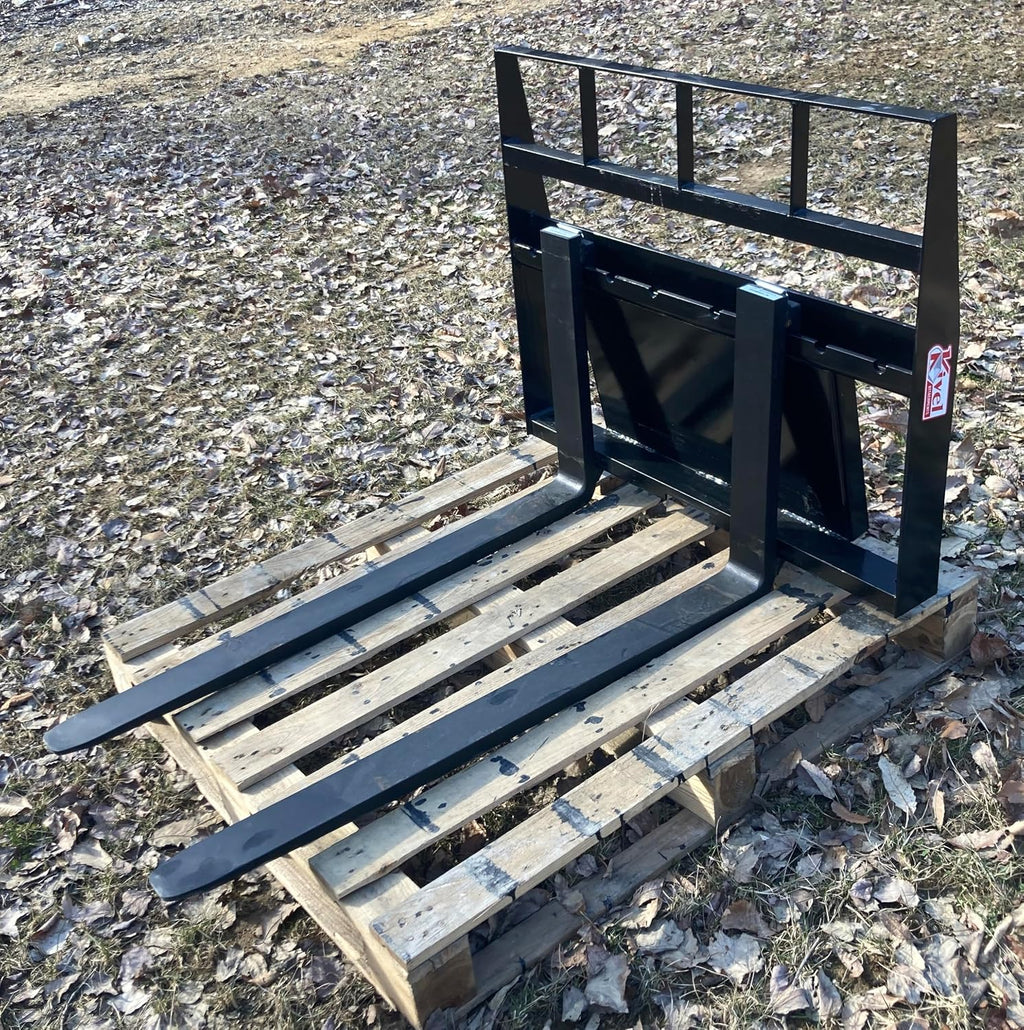 2000LB Pallet Forks Attachment-Dingo Style Mount Plate-42" Adjustable | Dingo Mount Material Handling Attachment