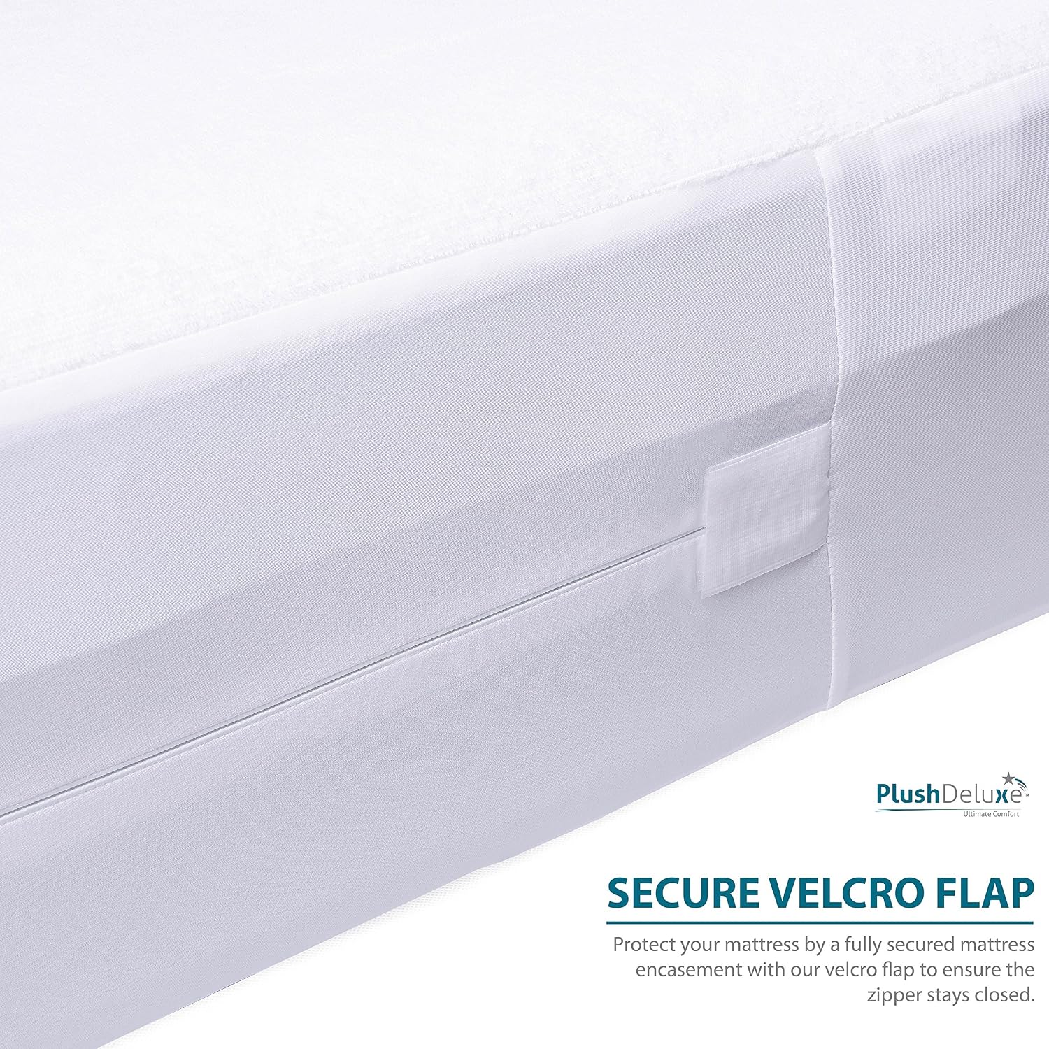 Queen Size Premium Mattress Encasement - Zippered Waterproof, Bedbug Proof Design, 6-Sided Protection