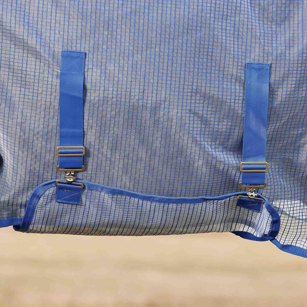 ComFiTec Ripshield Fly Sheet Detach-A-Neck, White/Cobalt, 78"