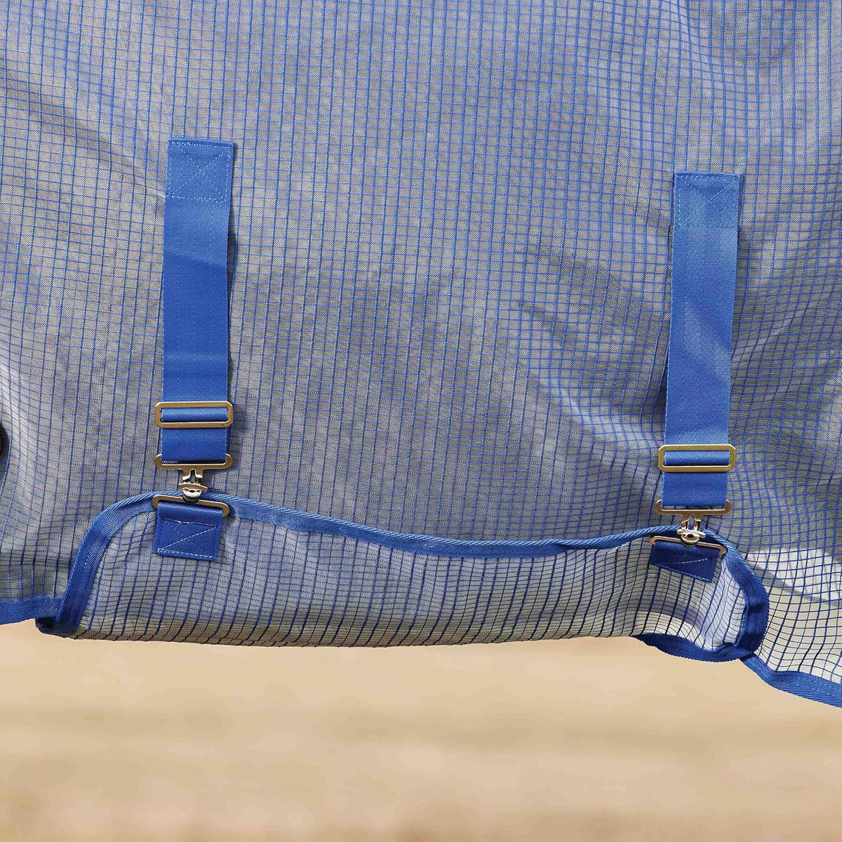 ComFiTec Ripshield Fly Sheet Detach-A-Neck, White/Cobalt, 78"