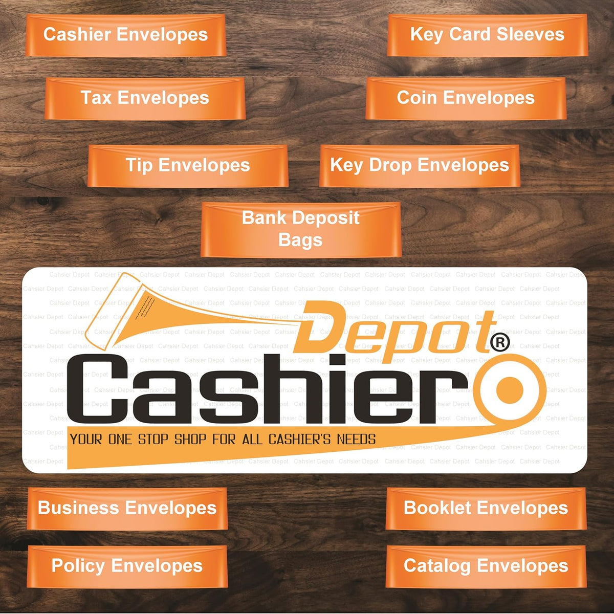 100 Cashier Depot - #10 Business Envelopes with Left Window, 4 1/8 x 9 1/2 Inches, 24lb White Wove, Security Tinted