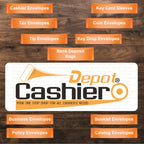 1000 Cashier Depot - 6" x 9" Catalog Envelopes – Open End – Sturdy 24lb White Wove – Gum Flap Closure – Professional