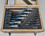 Fowler 52-215-006-1, Outside Micrometer Set with 0–6" Measuring Range & 52-520-199-0, Magnetic Base and Black Dial Indicator Set