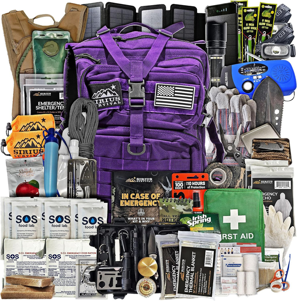 Bug Out Bag - Premium Bugout Backpack Pre-Packed Survival Kit - Ultimate 72 Hour Backpack Survival Kit