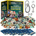 National Geographic Rock Tumbler Refill Kit with 3 Lbs. Rough Gems | 3 Lbs. Rough Gemstones, Amethyst and Quartz
