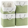 11-Inch Fabric Cube Storage Bins with Handles,4 Pack,Foldable