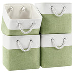 11-Inch Fabric Cube Storage Bins with Handles,4 Pack,Foldable