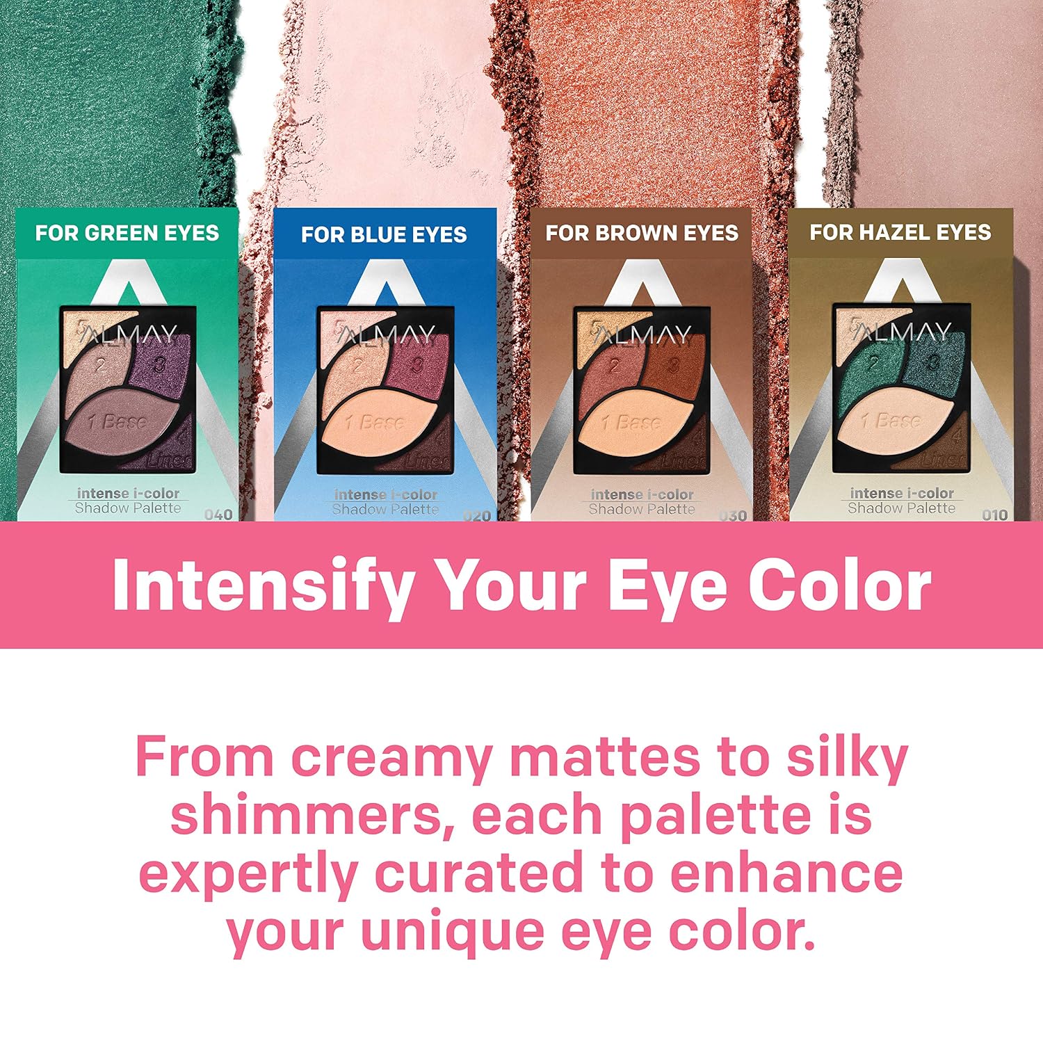 Intense I-Color Enhancing Eyeshadow Palette, 010 Brown Eyes, 0.1 oz | Richly pigmented five-shadow assortment