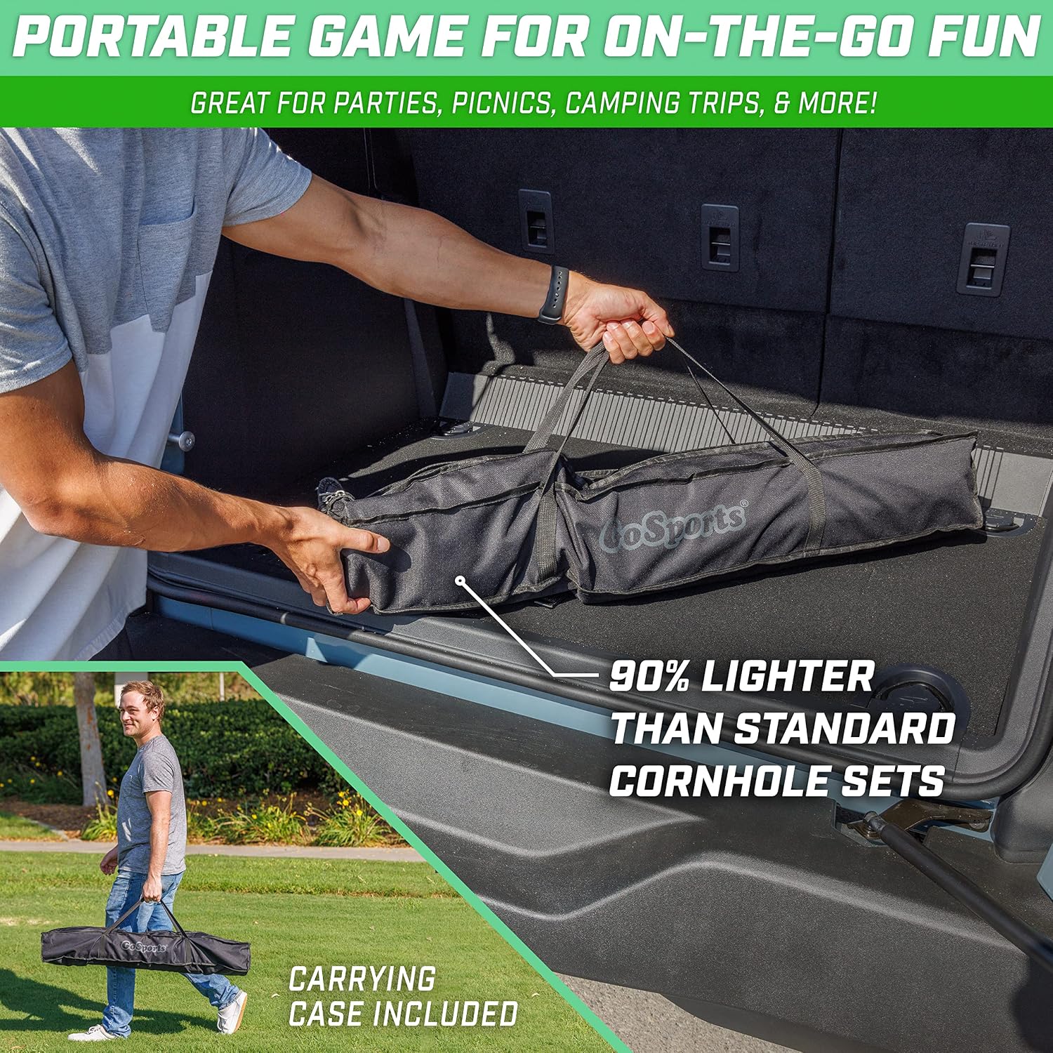 Portable Cornhole Game Sets – Premium Outdoor Lawn or Beach Toss Game