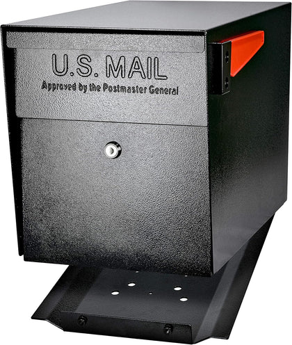 Large Capacity Locking Curbside Post Mount Mailbox, USPS Approved | Patented anti-pry lock, holds weeks of mail