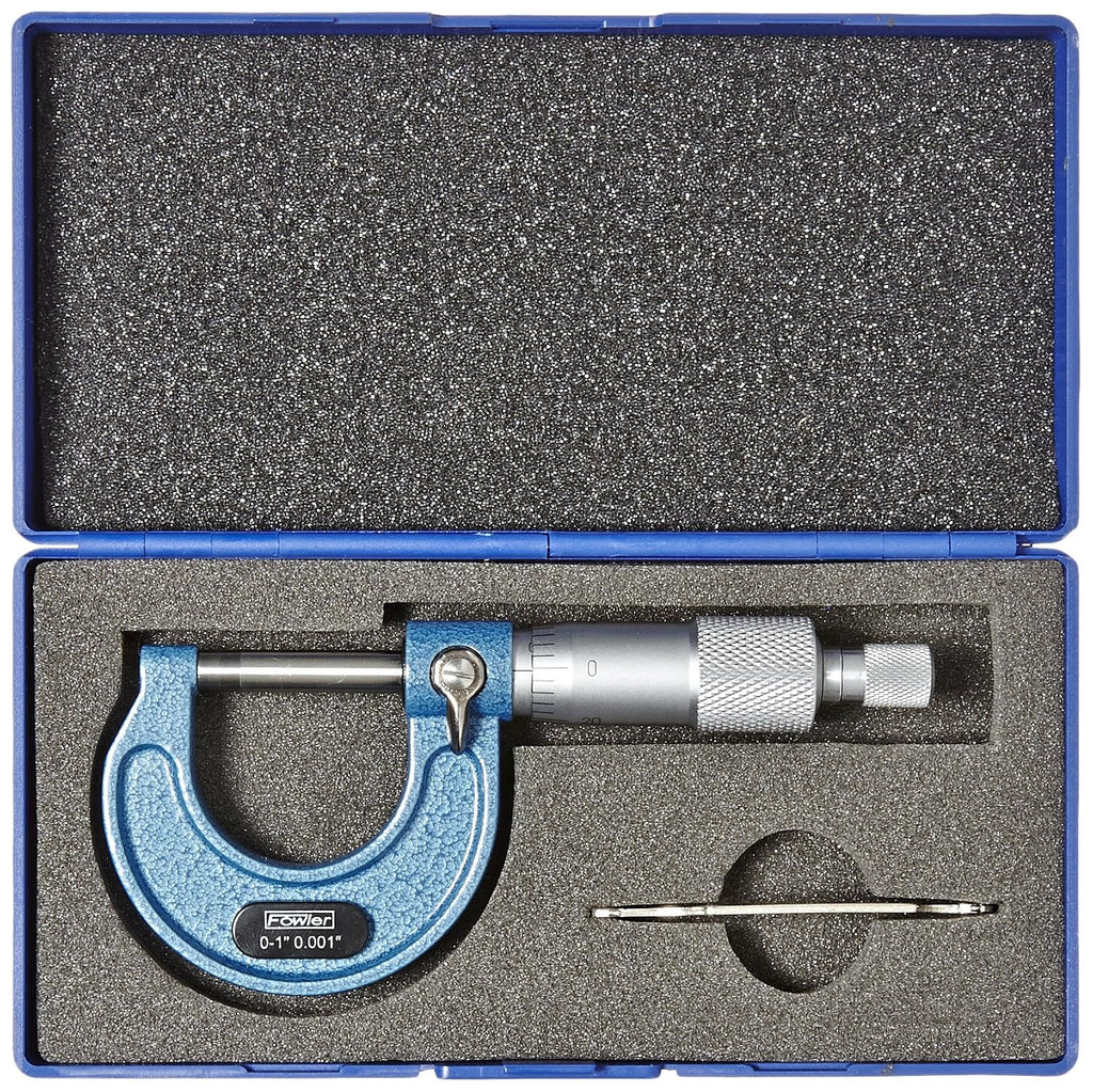 Fowler 52-253-101-1, Premium Outside Inch Micrometer With 0-1" Measuring Range