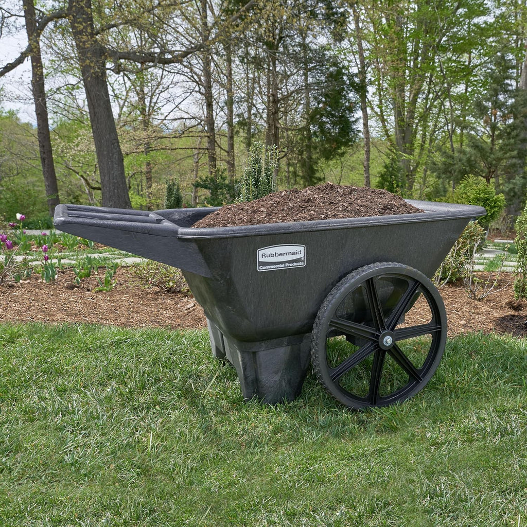 8.75 Cubic Foot, All-Weather, Big-Wheel Cart/Yard Cart/Lawn Cart/Wheelbarrow, Yardwork/Landscaping/DIY Projects
