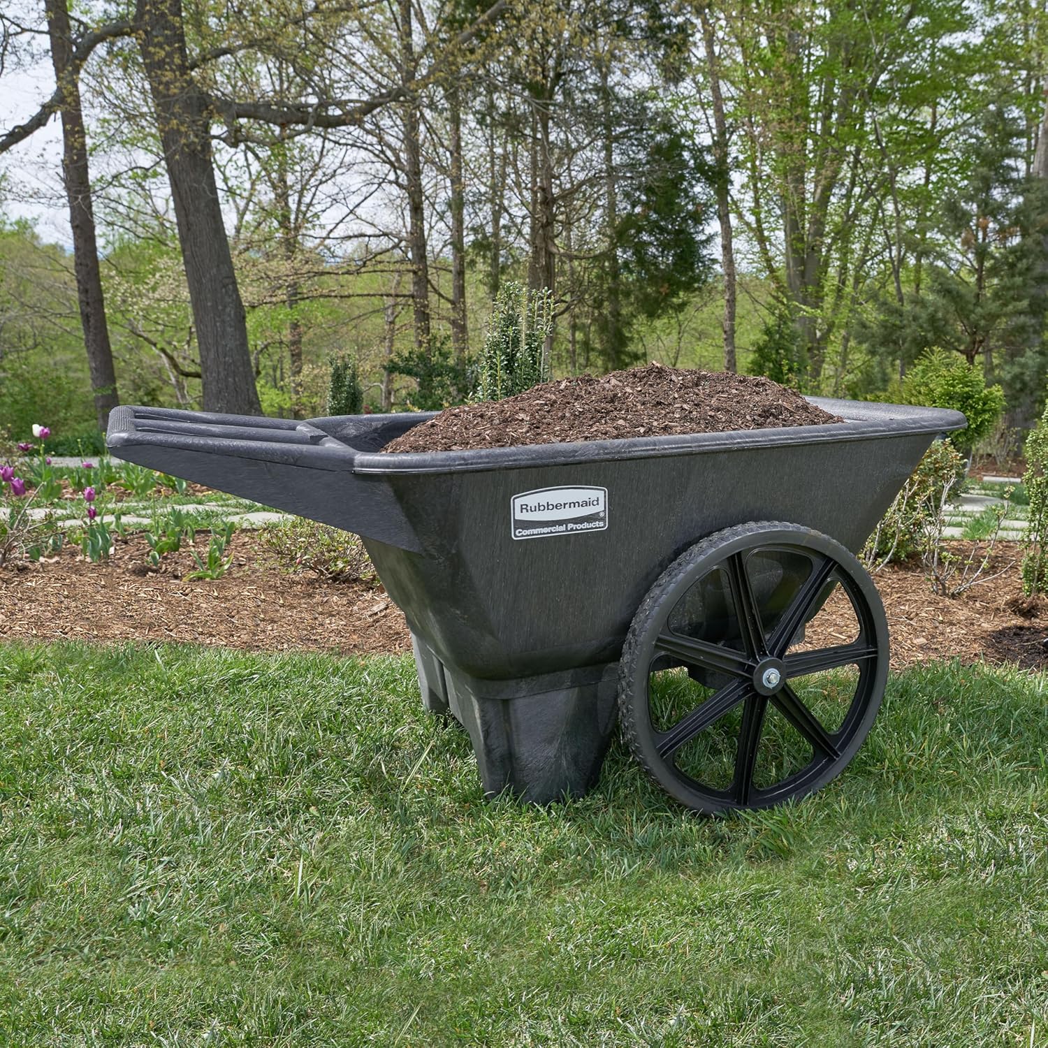 8.75 Cubic Foot, All-Weather, Big-Wheel Cart/Yard Cart/Lawn Cart/Wheelbarrow, Yardwork/Landscaping/DIY Projects