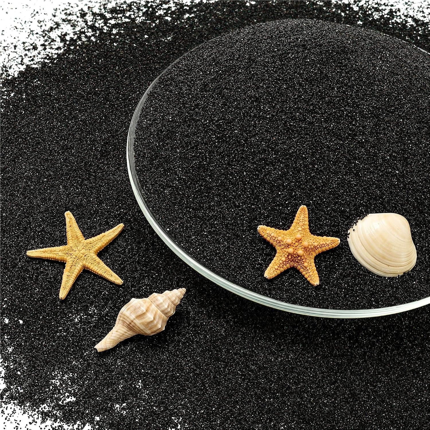 0.4-0.8mm Black Aquarium Sand, 3lbs Substrate for Fish Tank, Garden | Black Fish Tank Sand for Plants, Aquarium