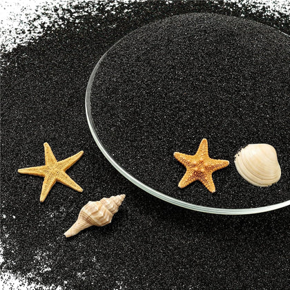 0.4-0.8mm Black Aquarium Sand, 3lbs Substrate for Fish Tank, Garden | Black Fish Tank Sand for Plants, Aquarium