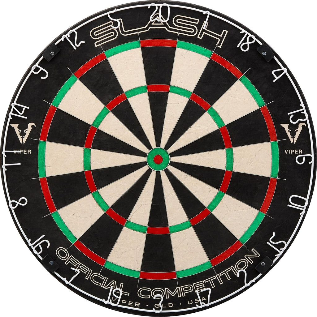 Viper Slash Regulation Professional Bristle Sisal Steel Tip Dartboard | WDF Accredited, 17.75 Inch Face, Self-Healing