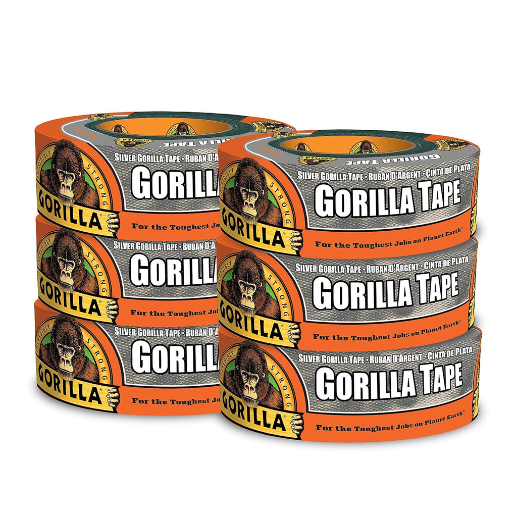 Tape, Silver Duct Tape, 1.88" x 35 yd, Silver, (Pack of 6)