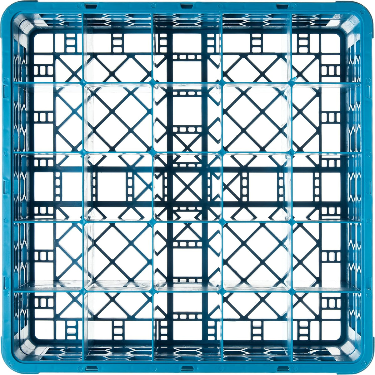 Opticlean 25-Compartment Glass Rack with 1 Extender, Blue , 5.56"