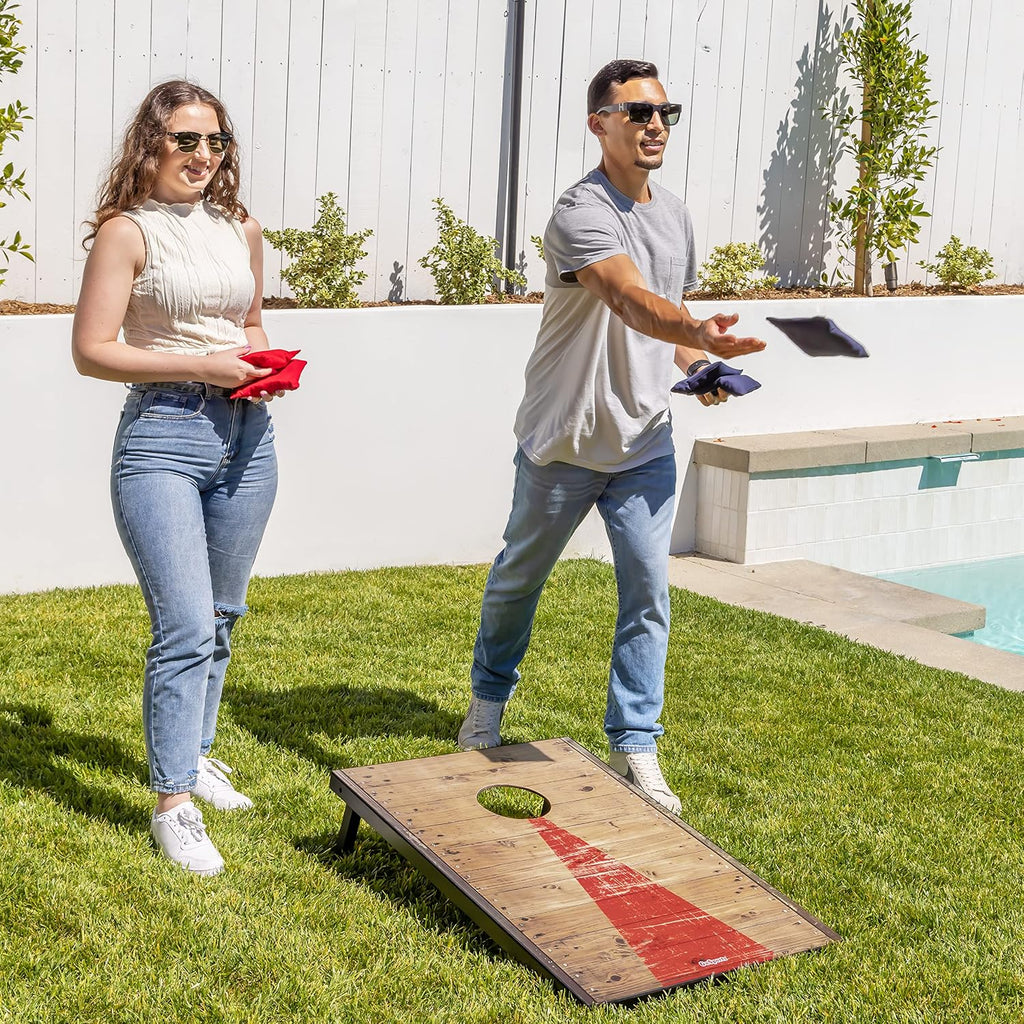 Portable Cornhole Sets, 8 Styles – Choose 4 x 2 ft or 3 x 2 ft - Boards Include 8 Bean Bags, Travel Case, and Game Rules