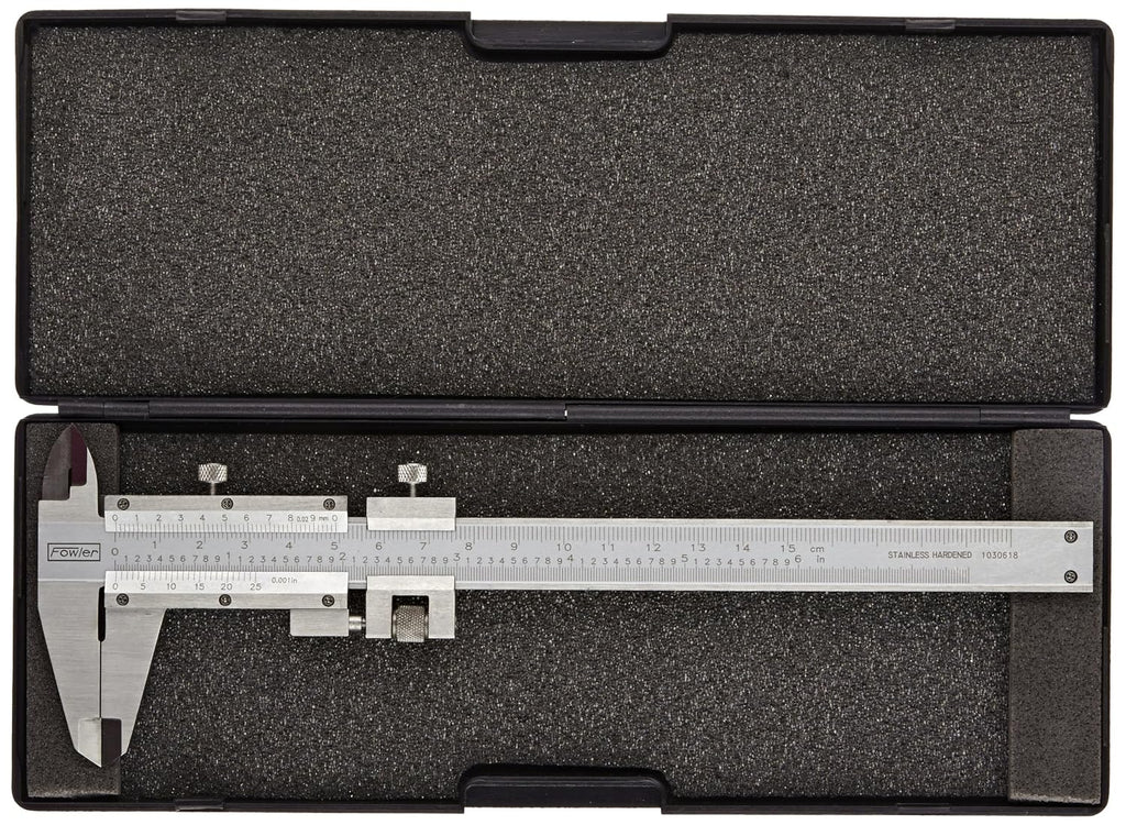 Fowler 52-058-016-0, Vernier Caliper with 0-6"/150mm Measuring Range