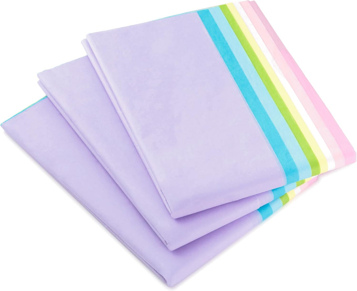 Bulk Tissue Paper for Gift Bags, 120 Sheets (Pastel, 8 Colors)