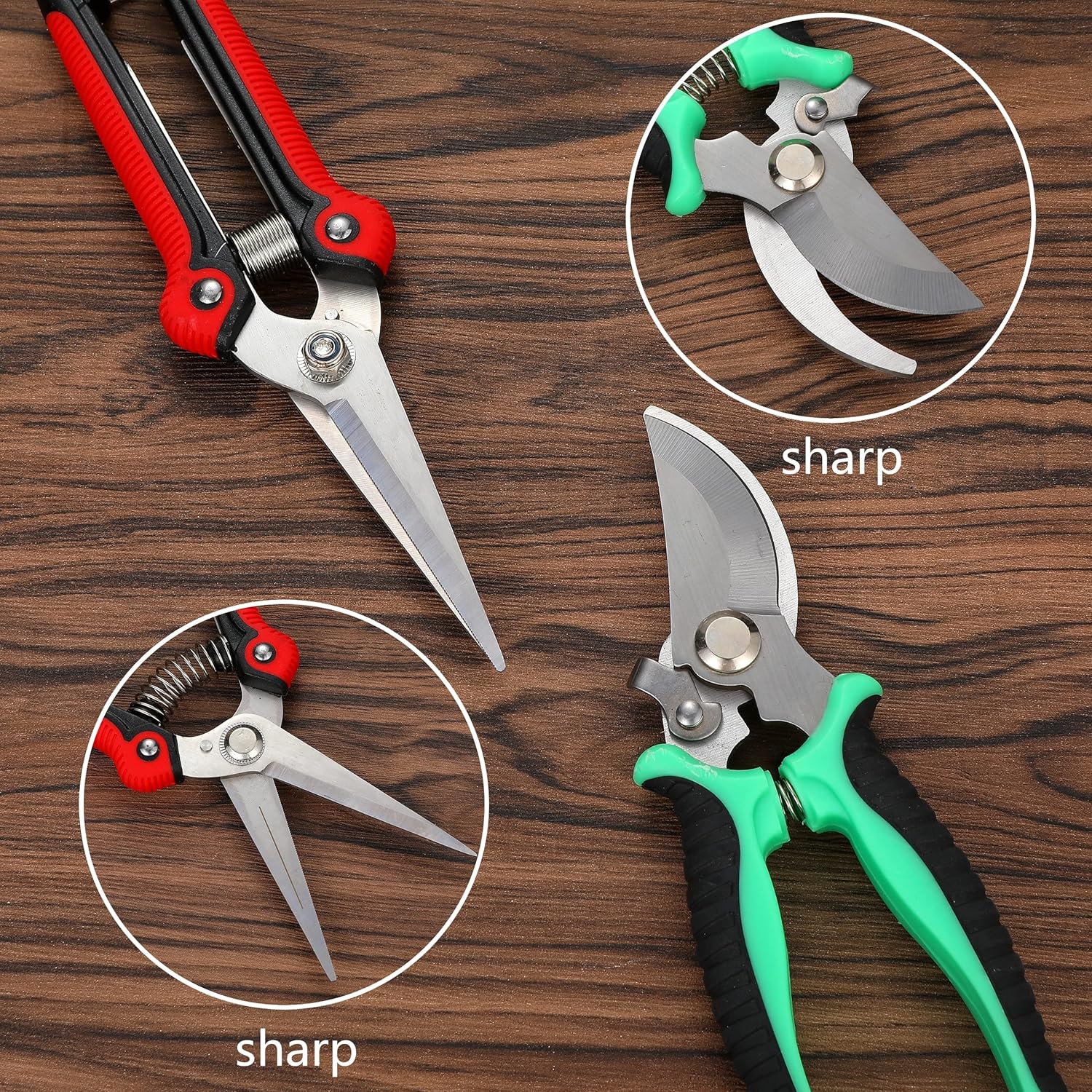 5‑Piece Garden Pruning Shears Set with Gloves & Storage Bag – Stainless Steel Trimming Scissors for Flowers, Herbs &