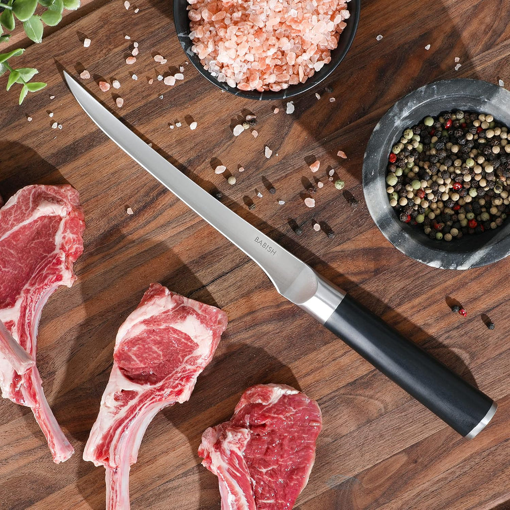 8-Inch Boning Knife – High-Carbon 1.4116 German Steel Kitchen Knife – Professional Cutlery for Precise Meat and Fish