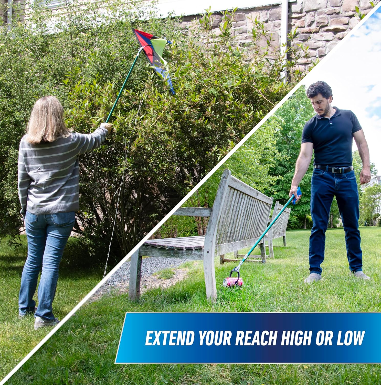 Professional 36” Nifty Nabber, 2 Count, Reacher Grabber Tool, Trash Picker Upper, Built-in Magnet and Ergonomic Grip