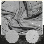 1 Yard Glitter Tulle, Star Moon Sequin, 54" Wide Black