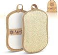 Premium Exfoliating Loofah Pad Body Scrubber, Made with Natural Egyptian Shower loofa Sponge- Bow Tie Shaped Loofah
