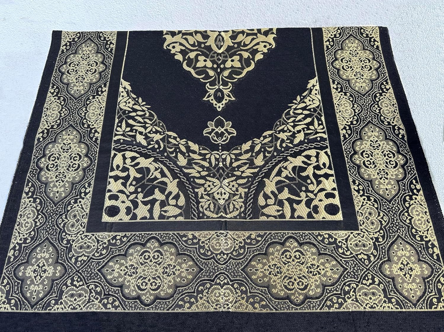 Muslim Prayer Rug, Islamic Gift Set, Velvet Full Arabic Quran, Elegant Kaaba Design Box, Ayat El Kursi Table Top